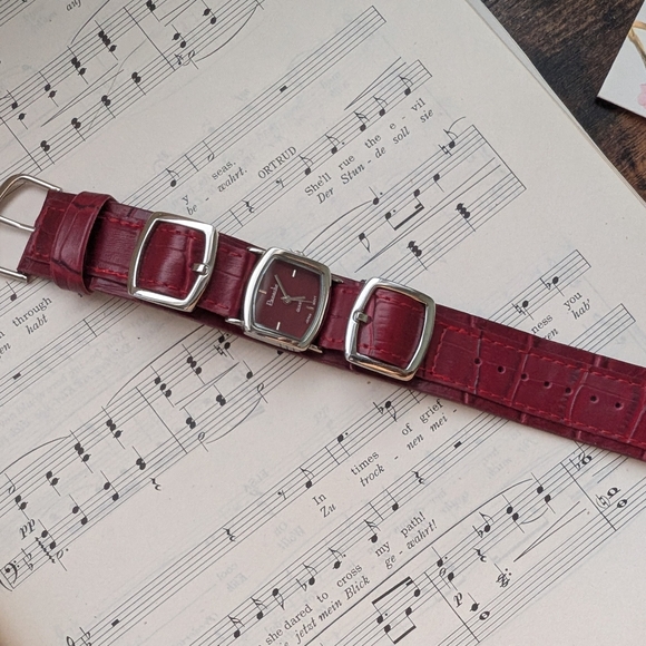 Pascal Red Leather Watch - Picture 6 of 10